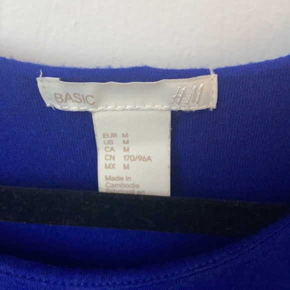 H&M royal blue sleeveless basic dress. Size medium. - Picture 3 of 3